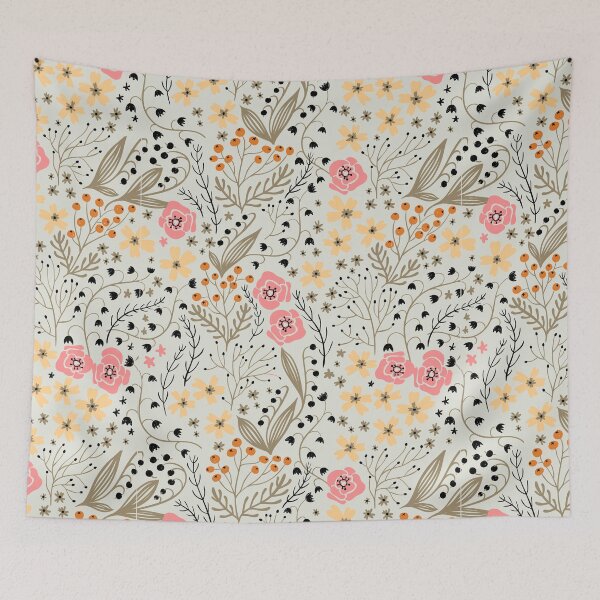 Item preview, Floral pattern stickers, Floral stickers set, Floral pattern mask, Floral pattern t-shirts designed and sold by quixoticmonkey.