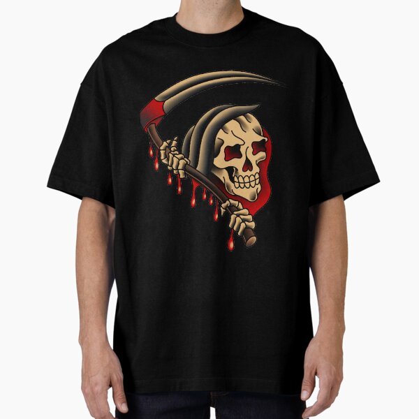 Item preview, Salty-Dog American Traditional Grim Reaper designed and sold by salty-dog.