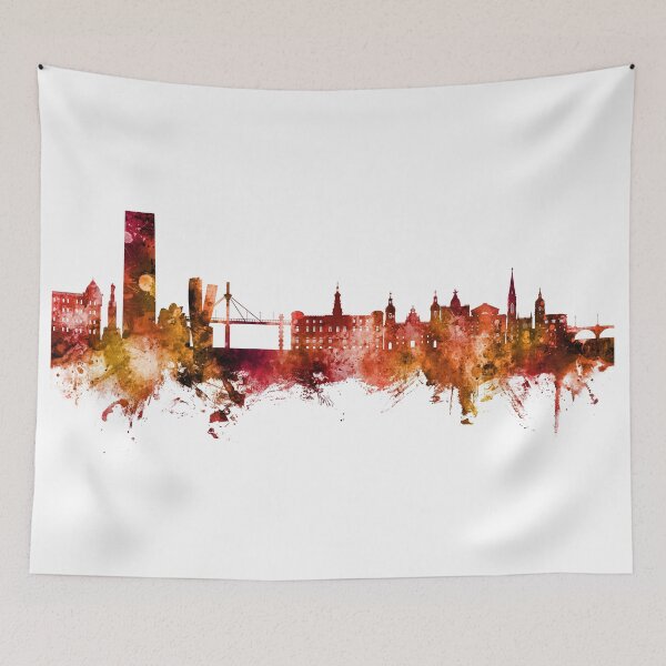 Item preview, Bilbao Spain Skyline designed and sold by ArtPrints.