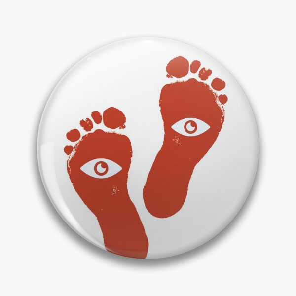 Item preview, Red foot print with white eye designed and sold by Saroj Nepal.