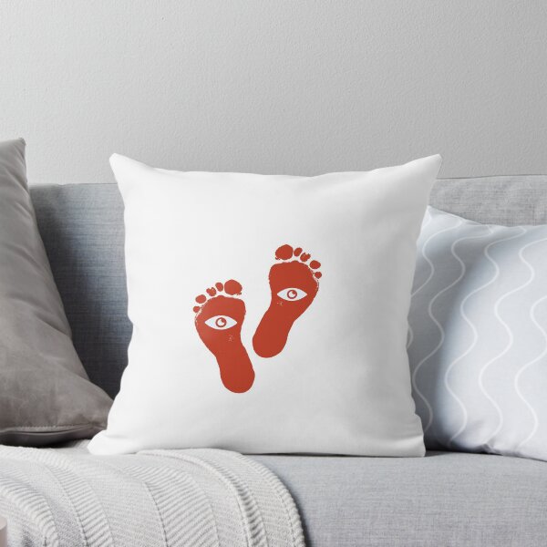 Item preview, Red foot print with white eye designed and sold by Saroj Nepal.