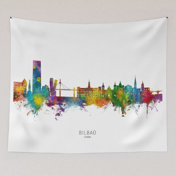 Item preview, Bilbao Spain Skyline designed and sold by ArtPrints.