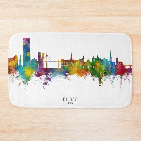 Item preview, Bilbao Spain Skyline designed and sold by ArtPrints.