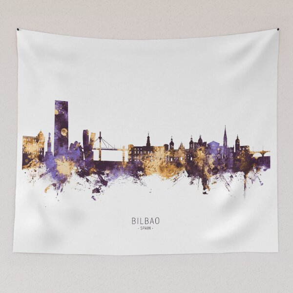 Item preview, Bilbao Spain Skyline designed and sold by ArtPrints.