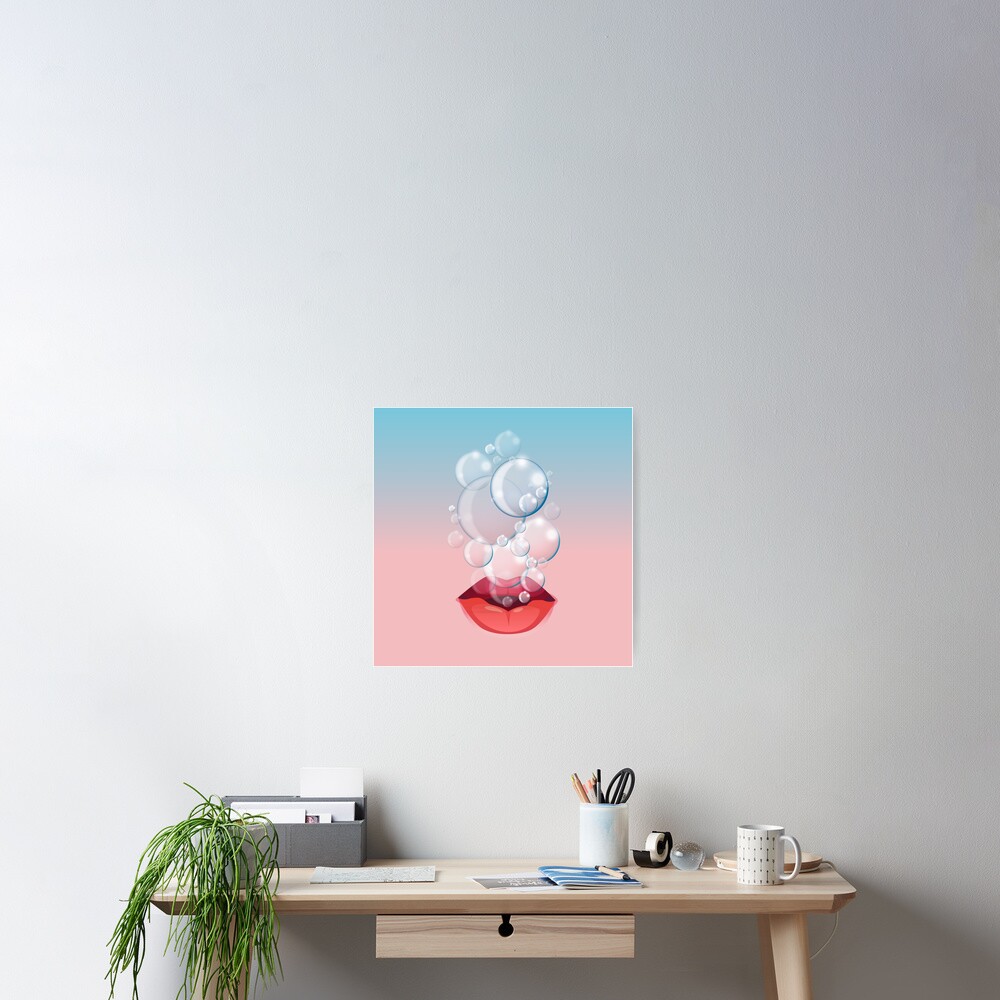 "air bubbles coming out of the mouth" Poster by reflectsyou Redbubble