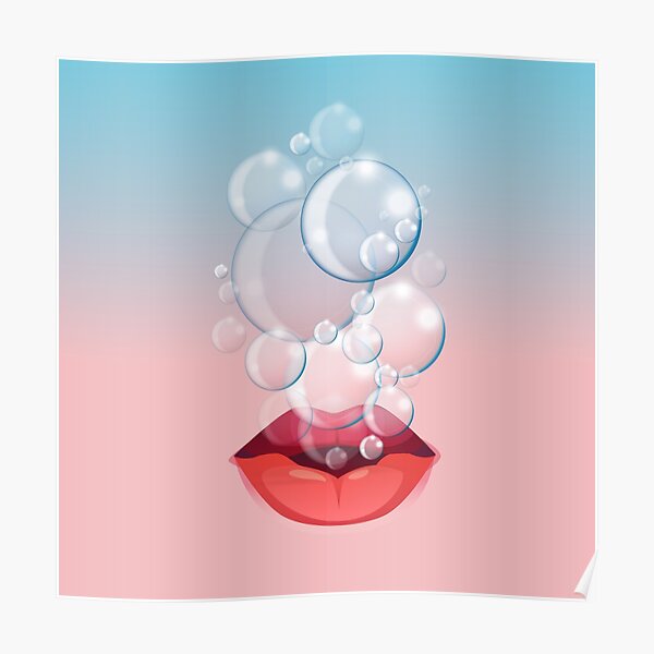 "air bubbles coming out of the mouth" Poster by reflectsyou Redbubble