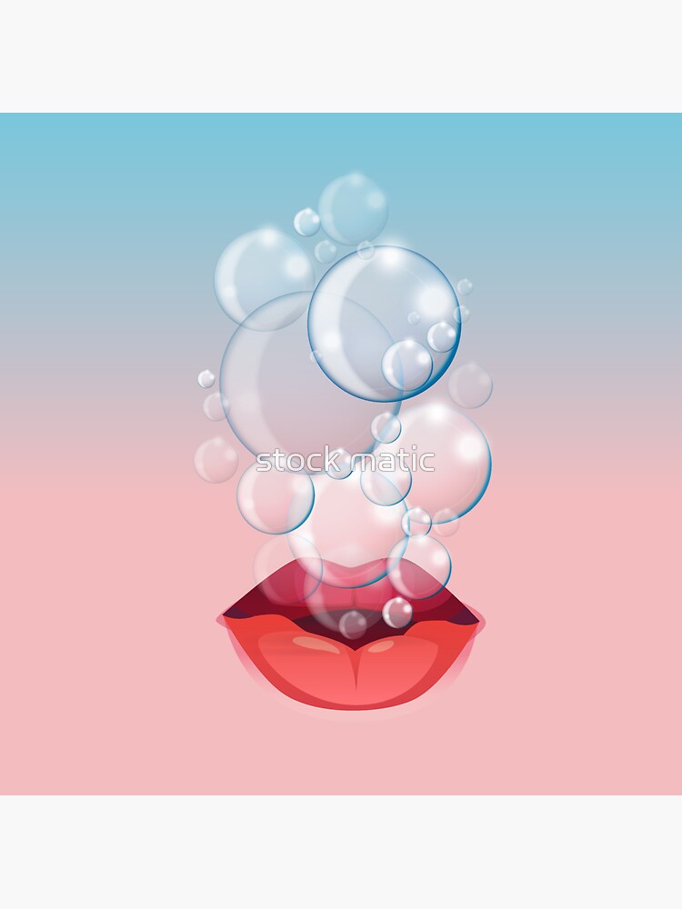 "air bubbles coming out of the mouth" Sticker for Sale by reflectsyou