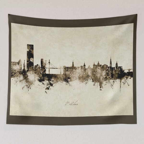 Item preview, Bilbao Spain Skyline designed and sold by ArtPrints.