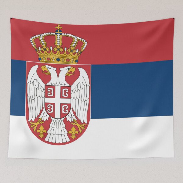 Item preview, Serbian square flag designed and sold by P-I-R.