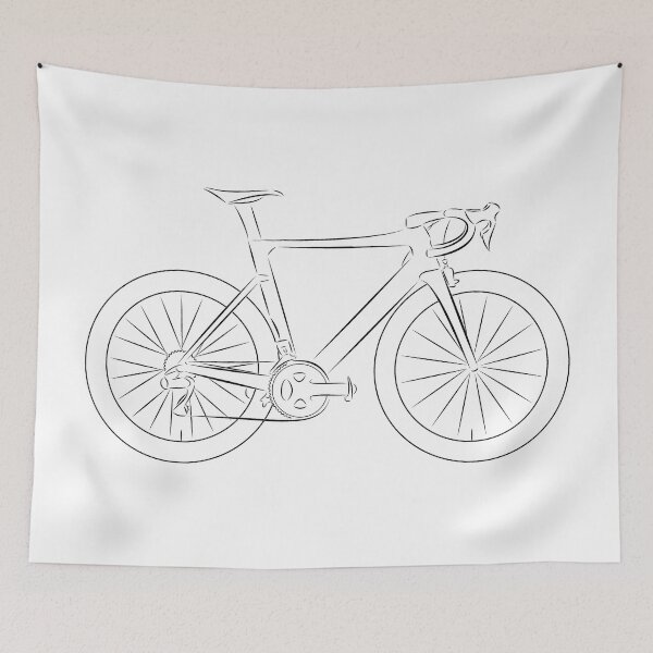Item preview, Road Bicycle Line Art Black designed and sold by RabeDesigns.