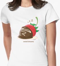 Cute Sweet Dreams Chocolate Strawberry Women's Fitted T-Shirt