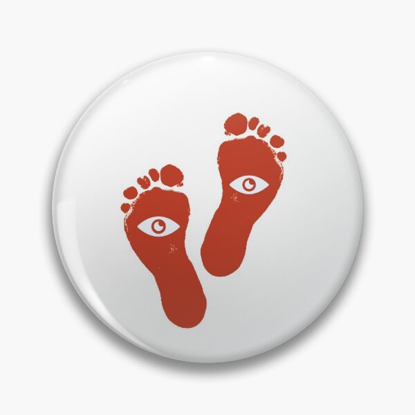 Item preview, Foot print red color with white eye  designed and sold by Saroj Nepal.