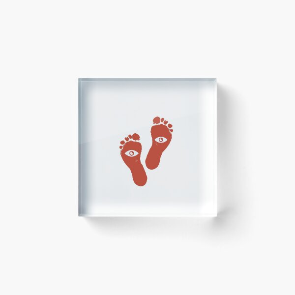 Item preview, Foot print red color with white eye  designed and sold by Saroj Nepal.