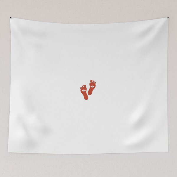 Item preview, Foot print red color with white eye  designed and sold by Saroj Nepal.