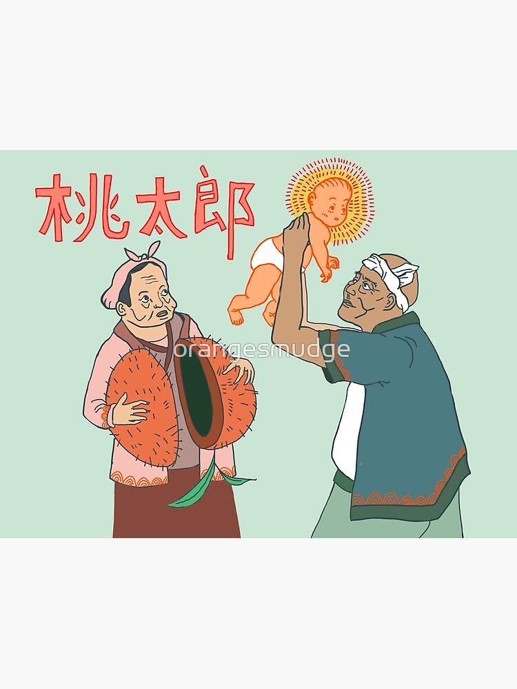 Momotaro Greeting Card By Orangesmudge Redbubble