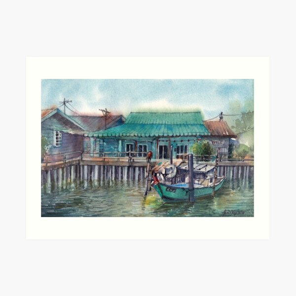Peaceful Palau Ketam Art Print