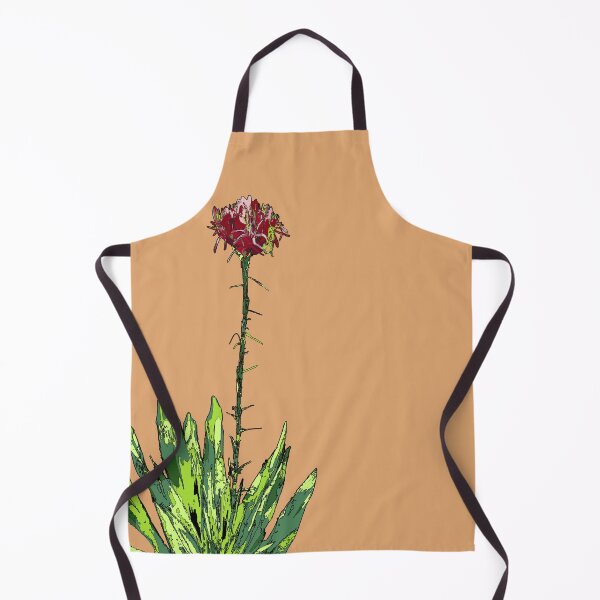 Item preview, Tile Gymea Lily (Doryanthes excelsa) on ochre designed and sold by ChrissyWild.