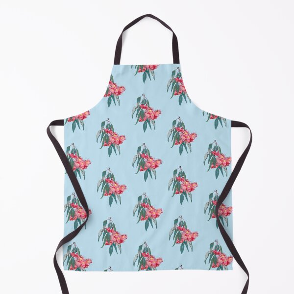 Item preview, Tiled Eucalyptus (Corymbia ficifolia) on blue designed and sold by ChrissyWild.