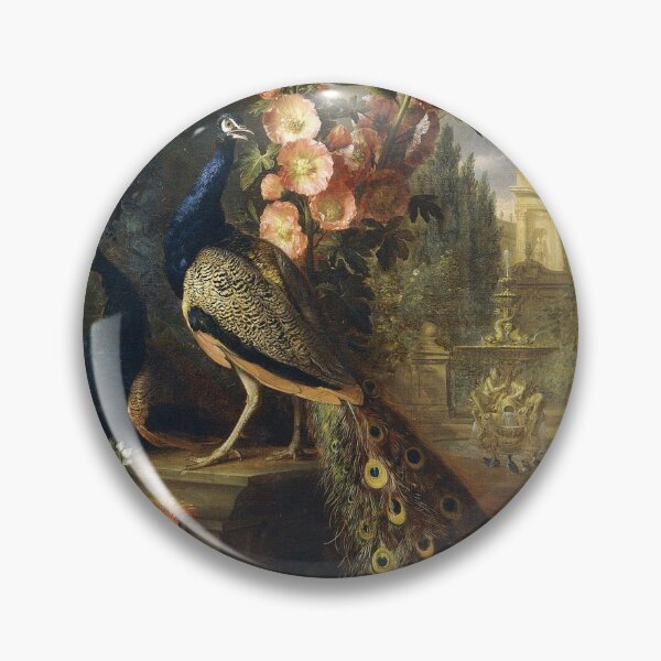 Item preview, Jakob Bogdany - Two Peacocks On A Stone Plinth In A Garden designed and sold by artcenter.