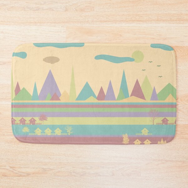 Item preview, Cute colorful abstract landscape with geometric shapes designed and sold by CiniArt.