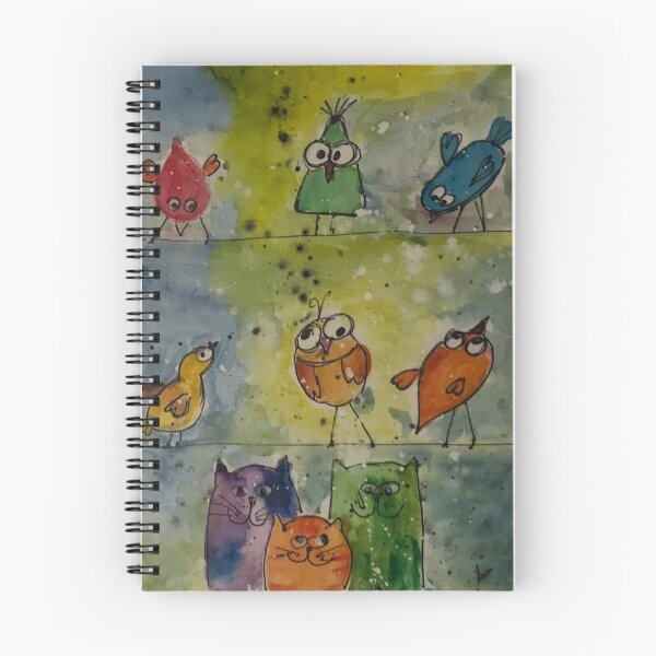 Item preview, crazy birds hungry cats designed and sold by Bobbleheadnanna.