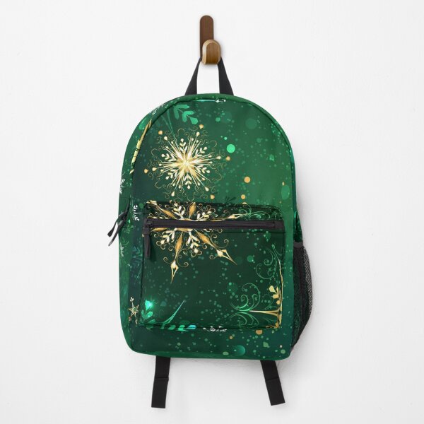 Item preview, Gold Snowflakes on a Green Background designed and sold by Blackmoon9.