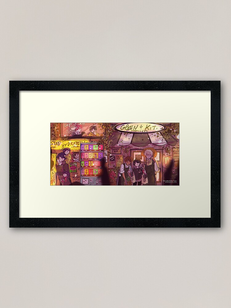 "Little Pickle Town Wide Poster" Framed Art Print by ananaalog Redbubble