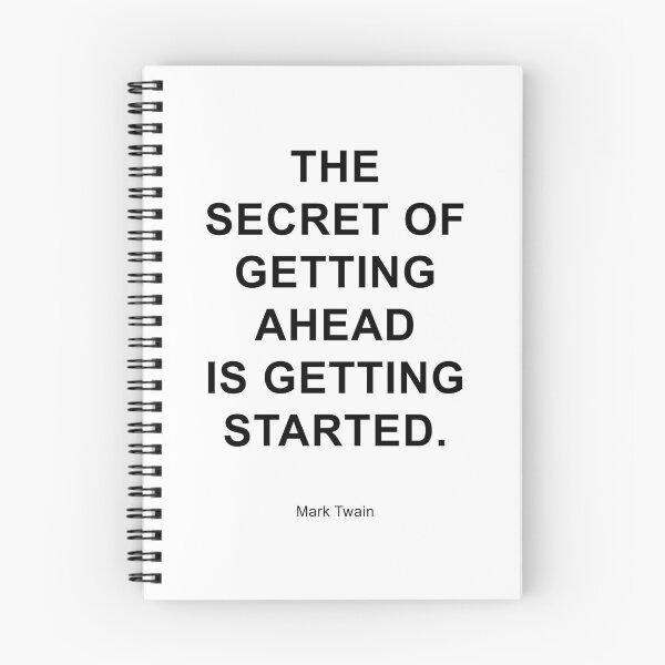 Item preview, The secret of getting ahead M.Twain quote designed and sold by WordStruggle.