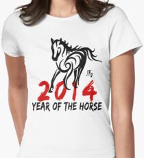Chinese Zodiac Year of The Horse 2014 Women's Fitted T-Shirt
