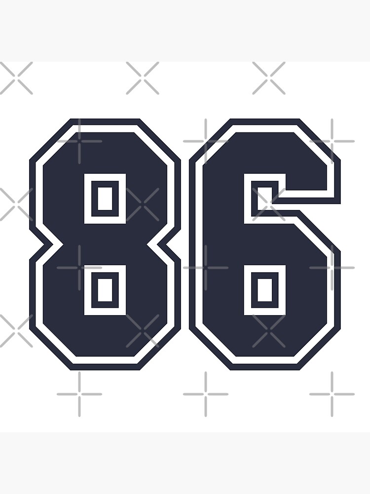 Eighty-Six Purple Jersey Number Sports 86 Poster for Sale by HelloFromAja