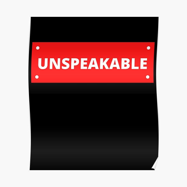 Unspeakable Posters Redbubble - skin unspeakable roblox unspeakable head