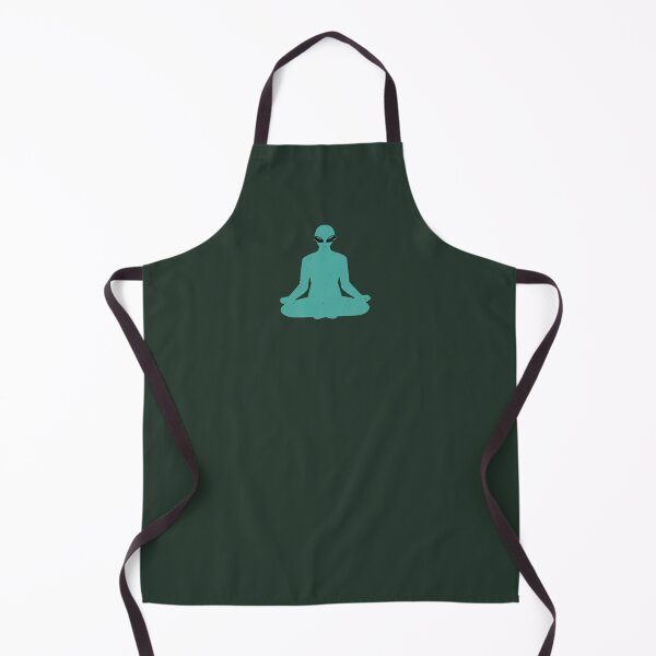 Item preview, Funny meditating alien isolated on a green background. designed and sold by TheaDesign.