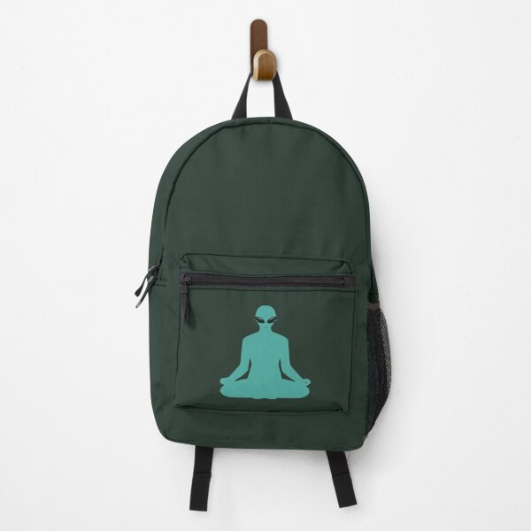 Item preview, Funny meditating alien isolated on a green background. designed and sold by TheaDesign.