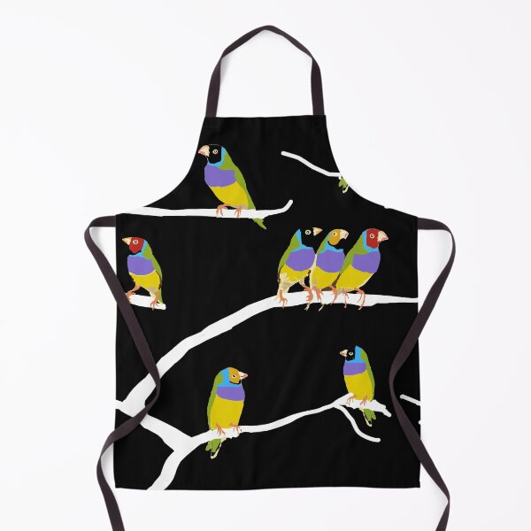 Item preview, The Gouldian Finch (Erythrura gouldiae) on black designed and sold by ChrissyWild.