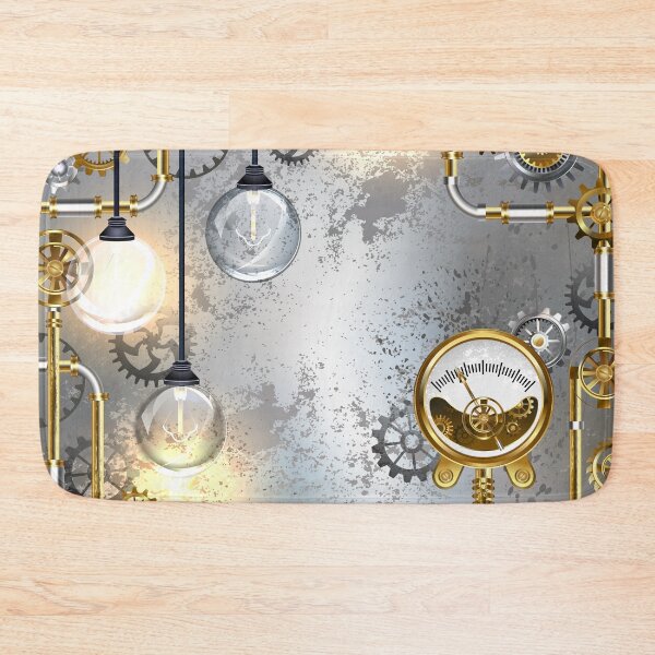 Item preview, Industrial Background with Manometer and Electric Lamp designed and sold by Blackmoon9.