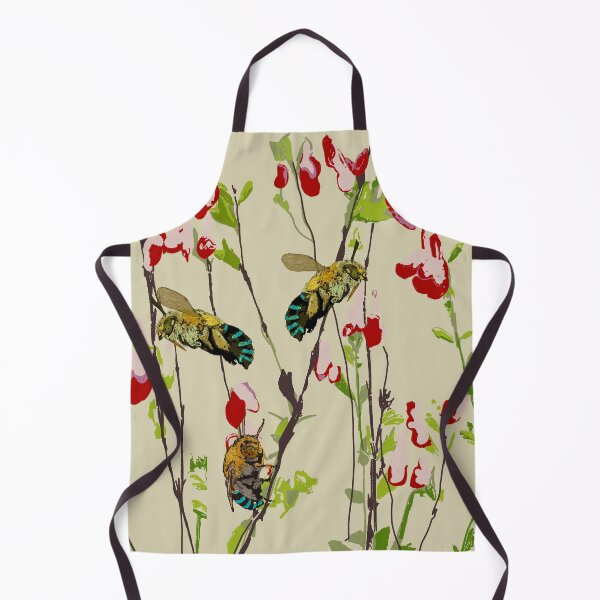 Item preview, The Blue Banded Bee (Amegilla cingulata) on beige designed and sold by ChrissyWild.