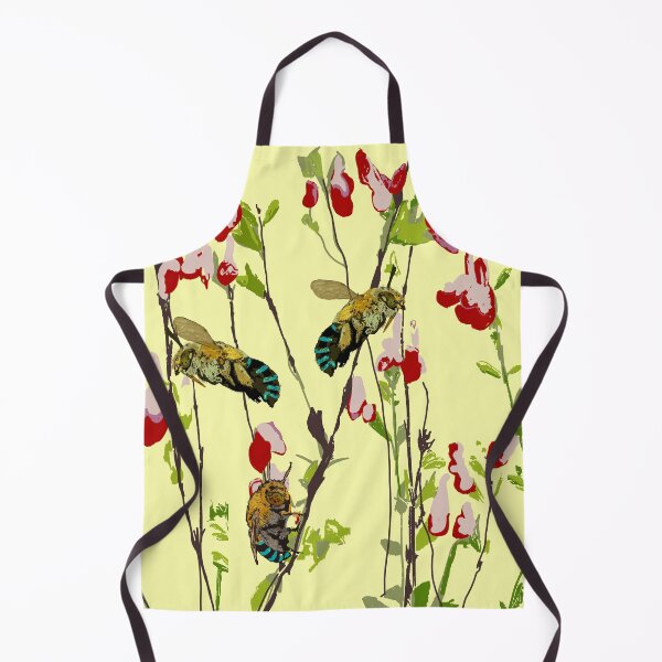 Item preview, The Blue Banded Bee (Amegilla cingulata) on lemon designed and sold by ChrissyWild.