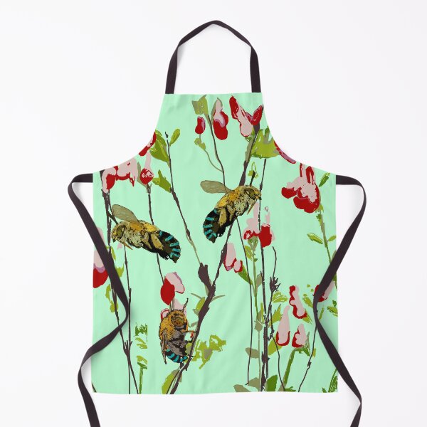 Item preview, The Blue Banded Bee (Amegilla cingulata) on green designed and sold by ChrissyWild.