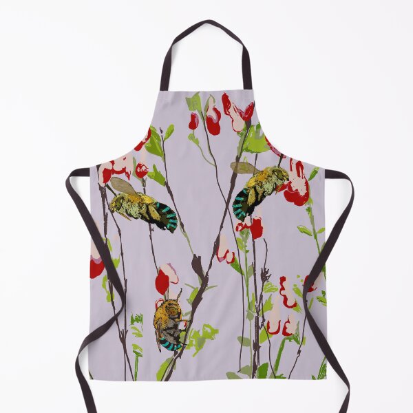 Item preview, The Blue Banded Bee (Amegilla cingulata) on lilac designed and sold by ChrissyWild.