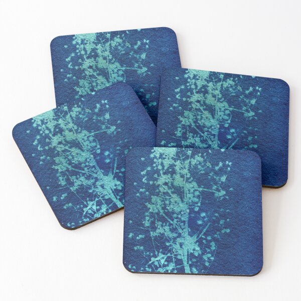 Item preview, Botanical blue floral vintage style handmade Cyanotype print 2020 ed. 7 designed and sold by KasparekFineArt.
