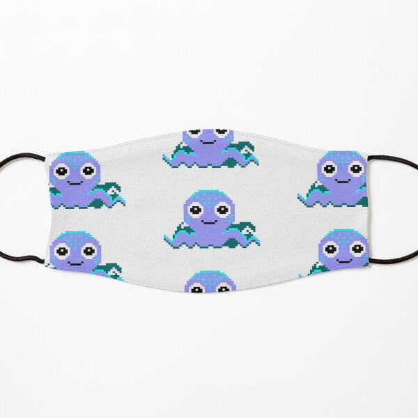 Purple Pixel Octopus Mask Kids Mask
