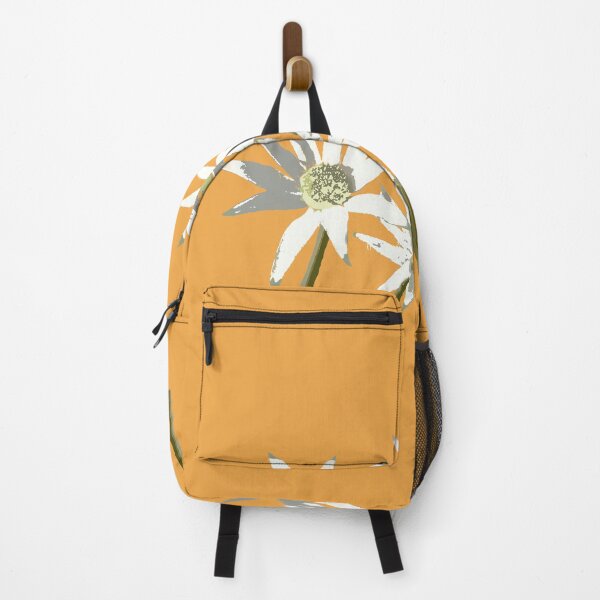 Item preview, Flannel Flowers (Actinotus helianthi) on ochre designed and sold by ChrissyWild.