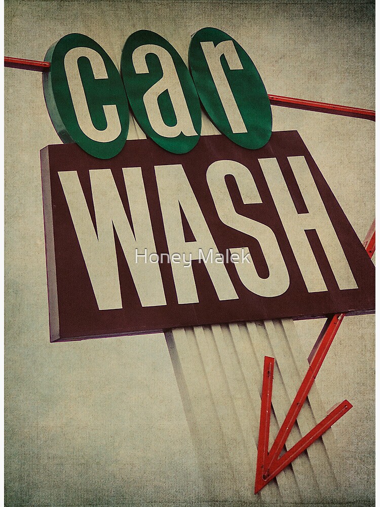 "Vintage Car Wash Sign " Poster for Sale by HoneyMalek | Redbubble