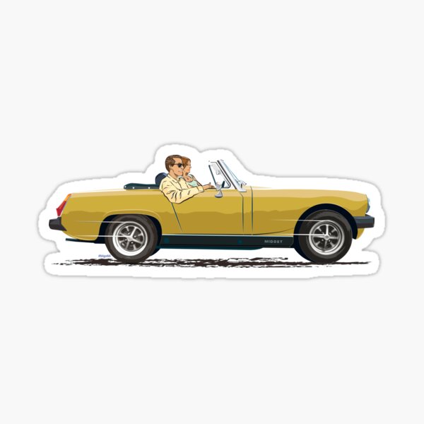 "Harvest Gold coloured Midget 1500 with rubber bumpers" Sticker by