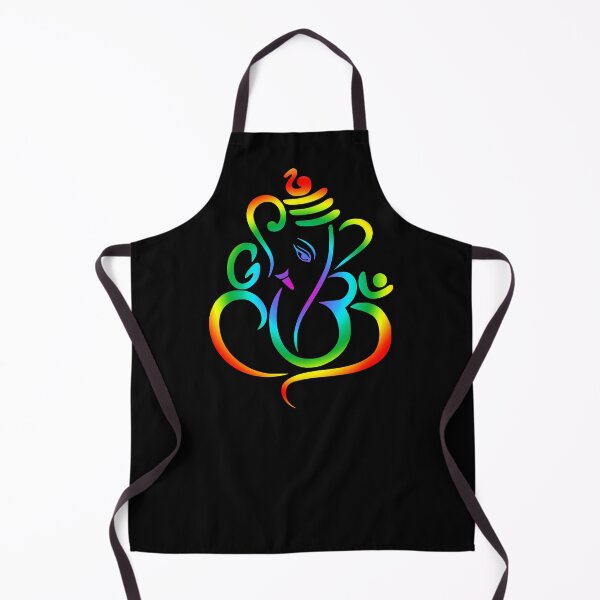 Item preview, Beautiful colourful Lord Ganesha 2 on black designed and sold by EvieWoj.