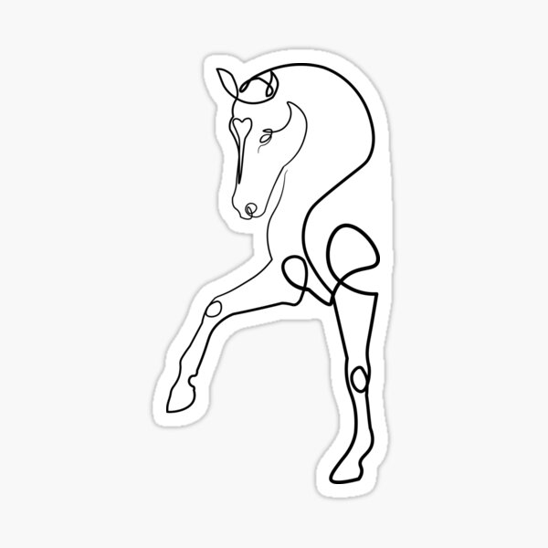 Item preview, Dressage horse one line art designed and sold by ToniChavorska.