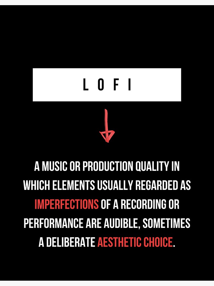 "Definition of Lofi" Sticker by TheStudyRoom Redbubble