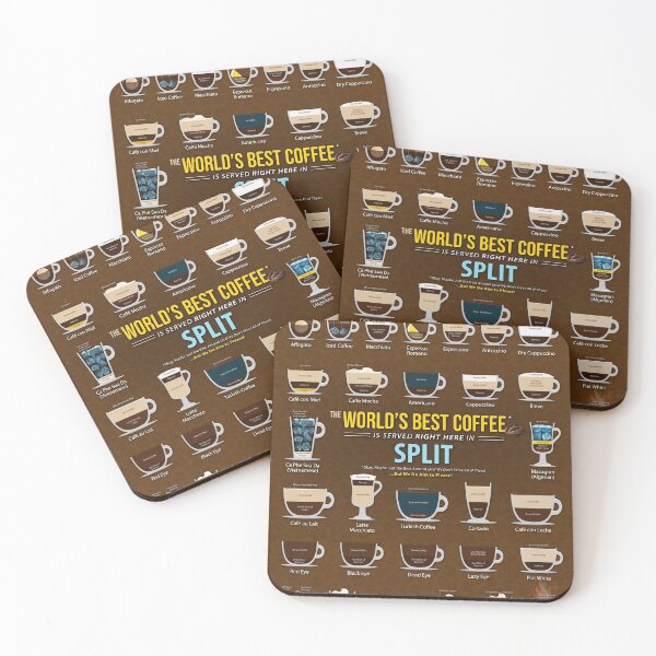 Item preview, Split, Croatia Coffee Types Chart designed and sold by Coffee-Meme.