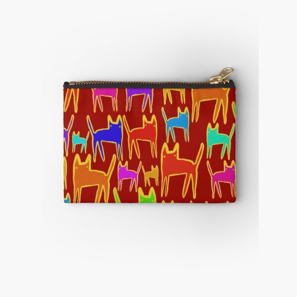 Item preview, Funky cat repeat pattern designed and sold by Idrawnowiguess.