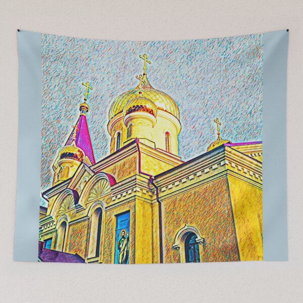 Item preview, Orthodox church with shining domes designed and sold by helenkaiy.